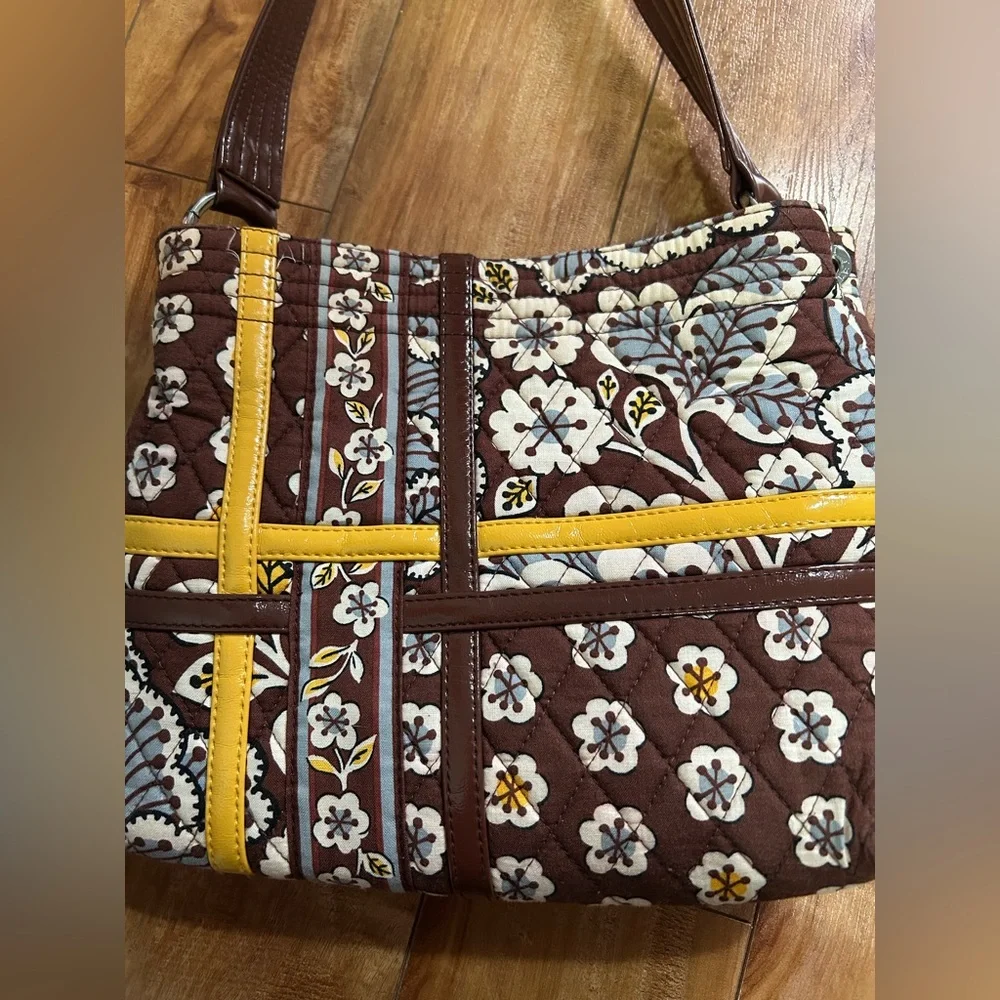 Vera Bradley Retired Blue Java Print Shoulder Bag and Wallet - Picture 9 of 11